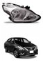 Farol Nissan Versa 2015 A 2020 Mascara Cromada Lado Direito